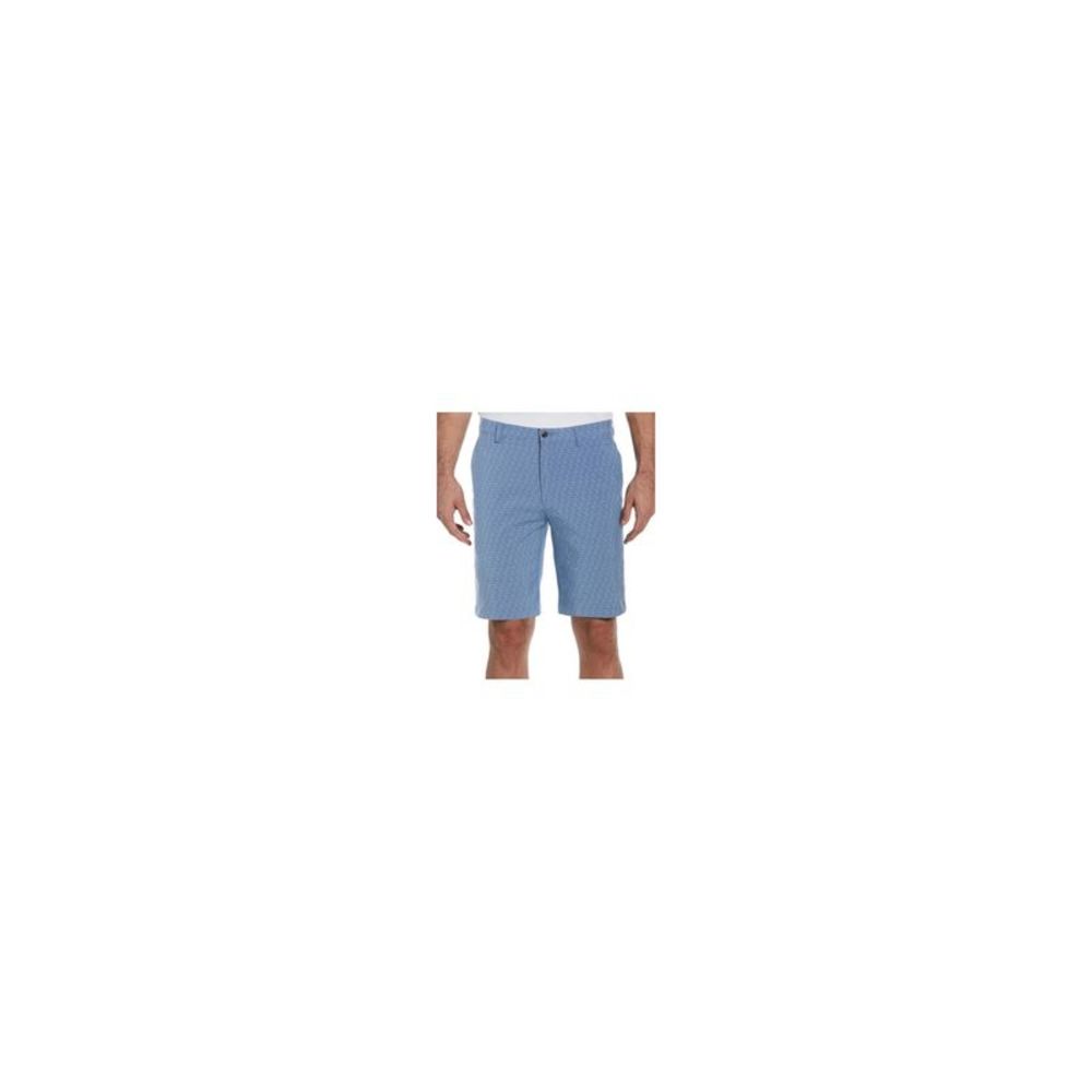 HYBRID APPAREL Mens Blue Active Flat Front Printed Stretch Shorts 38